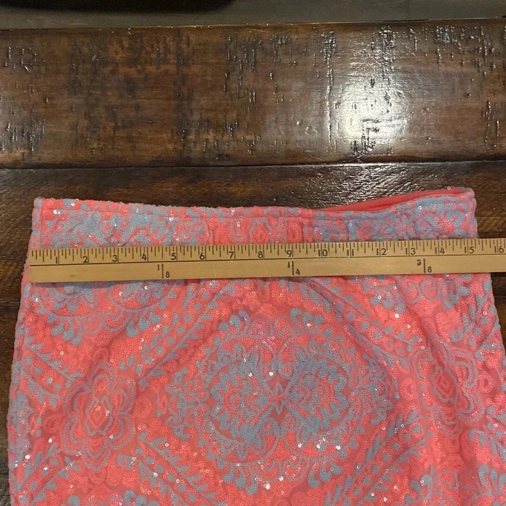 Sequin skirt size M peach/pink and grey - Picture 9 of 12